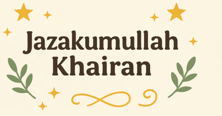 Doa Jazakallahu Khairan